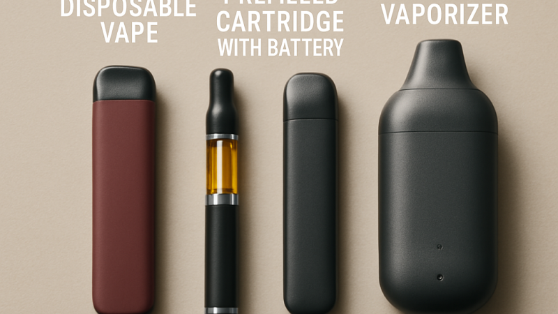 «Comparing THC vape device types: disposables, prefilled cartridges, pods and specialist vaporizers»