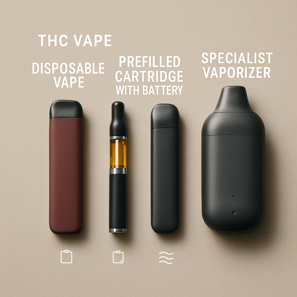 «Comparing THC vape device types: disposables, prefilled cartridges, pods and specialist vaporizers»